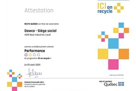 ESG - Certification ICI on recycle +